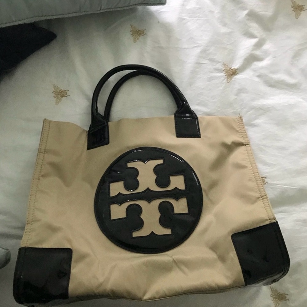 Tory Burch Black and Tan Bag